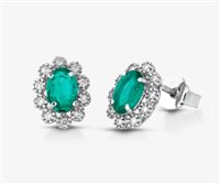 Boucles d'oreilles Lucciole Gioielli Femme in Or blanc Smeraldo ORFOXOV/4S - ORFOXOV/4S